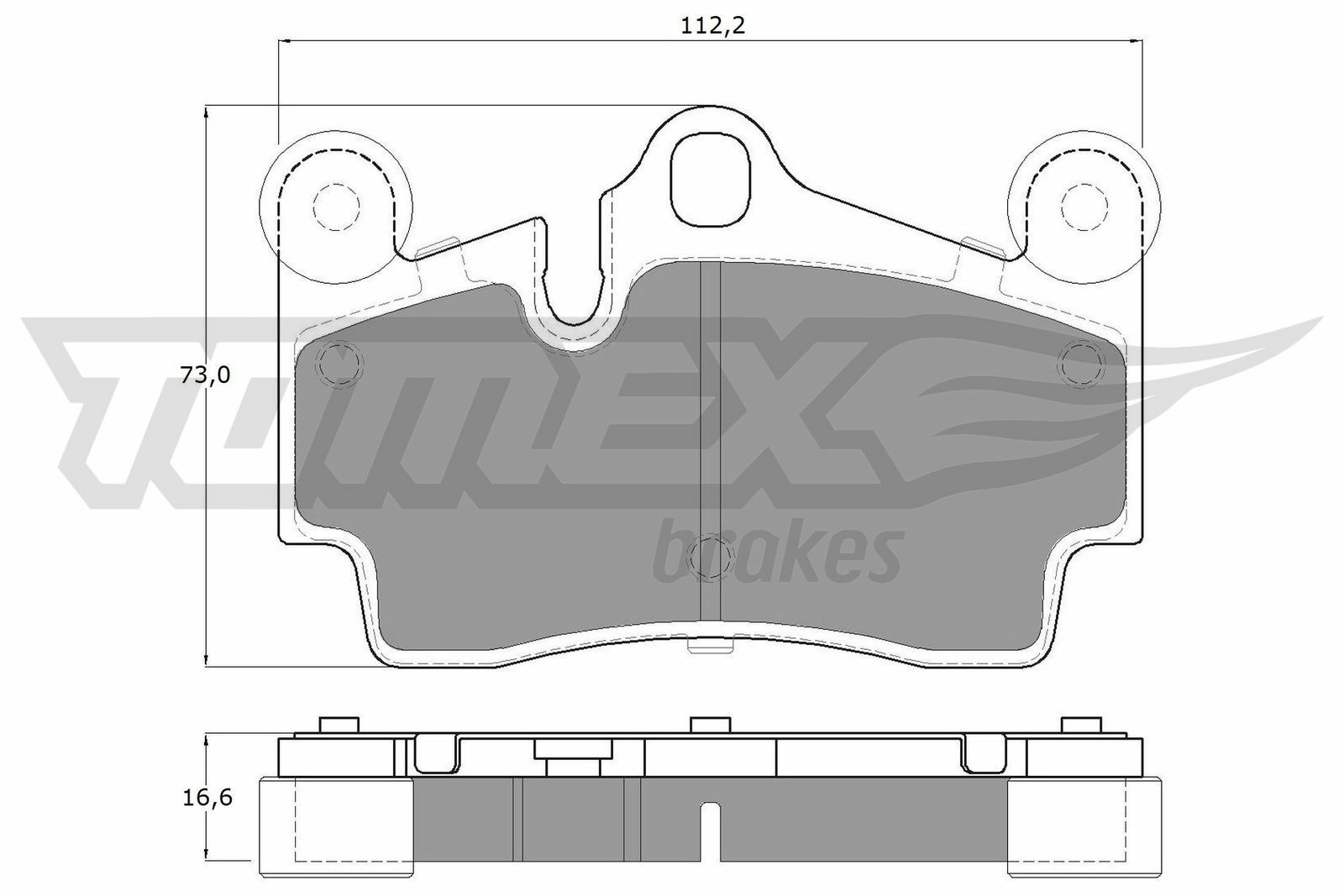 Sada brzdových destiček, kotoučová brzda TOMEX Brakes